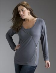 Zipper embellished tunic