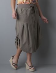 Linen utility skirt