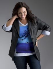 Boyfriend faux leather jacket