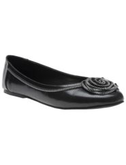 Zipper pattern ballet flat