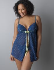 Polka dot flyaway babydoll