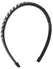 Silvertone studded headband