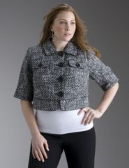 Cropped tweed jacket