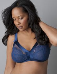 Lace overlay no wire bra