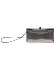 Metallic snakeskin print wallet