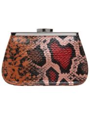 Snakeskin print mini clutch