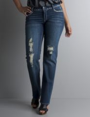 Seven7 embellished straight leg jeans