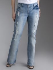 Seven7 light wash deconstructed jean