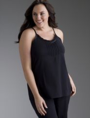 Ruffle trim Supima&reg; cotton cami