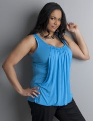 Sleeveless kangaroo pocket top