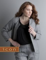 Icon Collection hidden placket tweed jacket