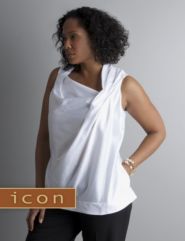 Icon Collection draped woven top