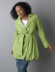Zip-front trench coat