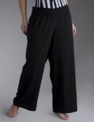 Smocked woven pant
