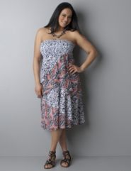 Tiered printed dress