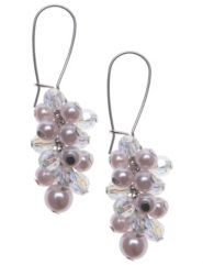 Pink cluster earrings