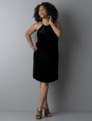 Sleeveless velvet dress
