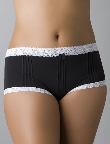 Pintuck seamless boyshort panty by Cacique