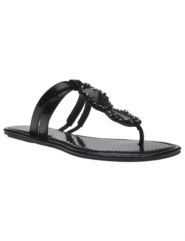 Embellished double strap triangle sandal