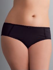 Soft plus size Lace accented hipster panty