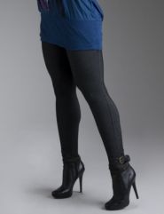 Knit buckle leggings