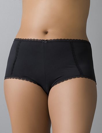 Flirty plus size Lace trim boyshort panty