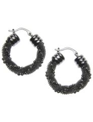 Textured twisted hoop earrings