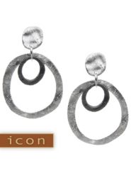 Textured double hoop earrings