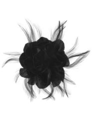Flower with feather pin