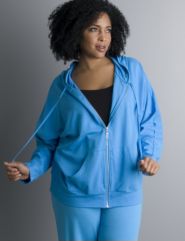 Kabuki sleeve zip hoodie