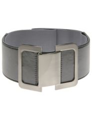 Gray tab stretch belt