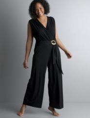 V-neck jumpsuit swim cover-up