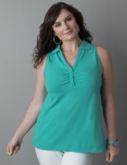 Supima&reg; cotton sleeveless polo