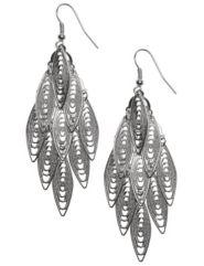 Silvertone chandelier earrings