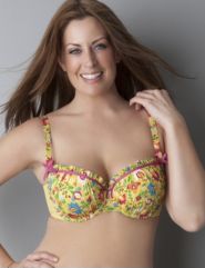 Printed demi bra