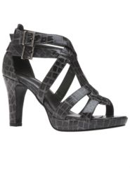 Croco strappy sandals