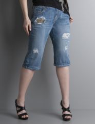 Seven7 deconstructed jean Bermuda short