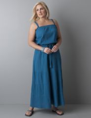 Tiered gauze maxi dress