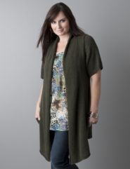 Long textured cardigan