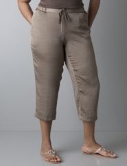 Drawstring cropped pant