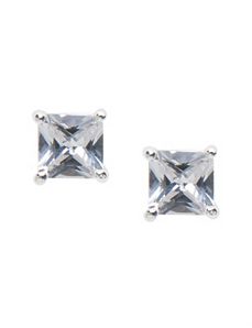 Small square cubic zirconium stud earrings by Lane Bryant