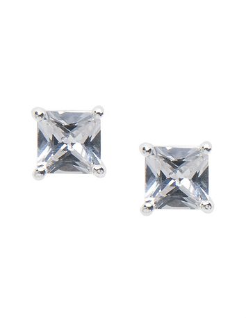 Small square cubic zirconium stud earrings by Lane Bryant