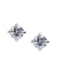 Small round cubic zirconium stud earrings
