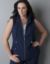 Plus size zip-front woven vest