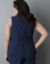 Plus size zip-front woven vest