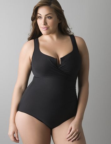 Slimming plus size Miraclesuit&reg; solid Escape