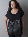 Tee with orchid graphics
