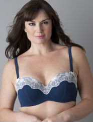 Lace-trim bandeau bra