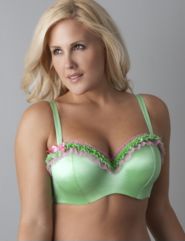 Ruffled bandeau bra