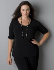 Scoop-neck knit top